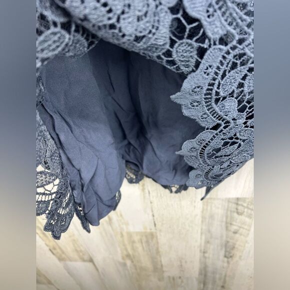 Abercrombie & Fitch Crochet Overlay Mini Dress with Tie Straps Womens XL - Picture 2 of 12